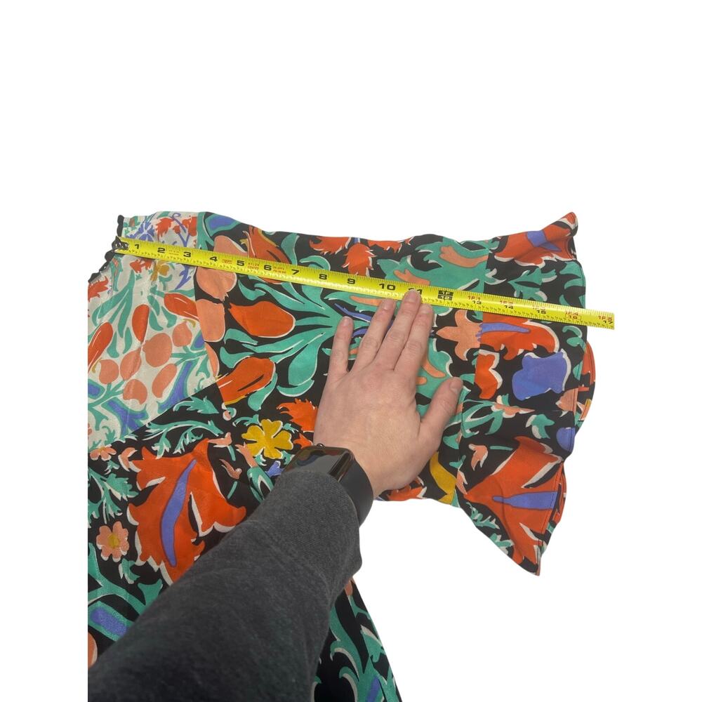 Maeve by Anthropologie Folk art Kimono Top Silk art to wear Indie Hippie SZ 2 - Picture 7 of 8